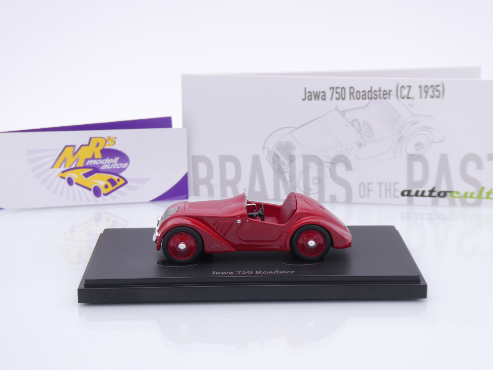 Autocult 02035 # Jawa 750 Roadster ( CZ ) Baujahr 1935 " dunkelrot " 1:43