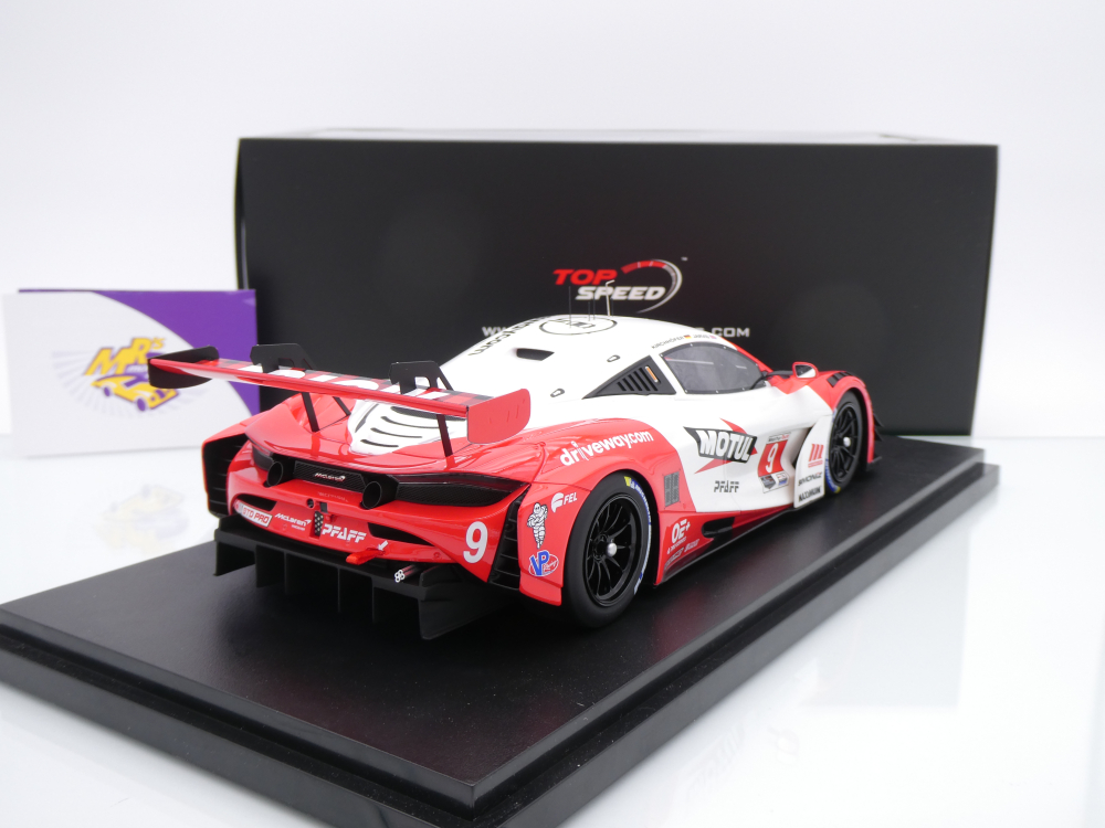 Top Speed TS0583 # McLaren 720S GT3 Evo #9 IMSA Laguna Seca 2024 " Pfaff Motorsports " 1:18