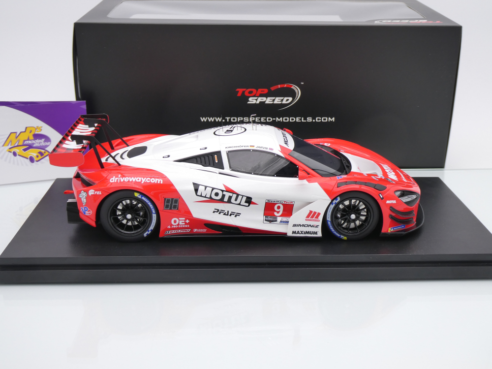 Top Speed TS0583 # McLaren 720S GT3 Evo #9 IMSA Laguna Seca 2024 " Pfaff Motorsports " 1:18