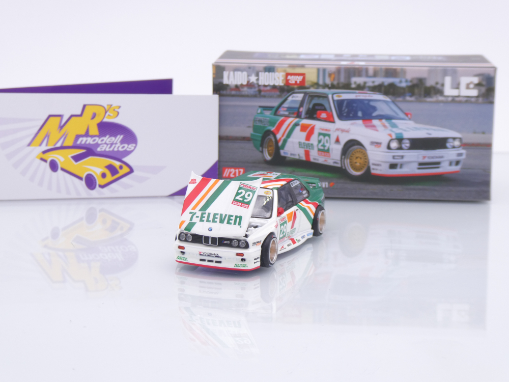 TSM MINI GT KHMG217 # BMW M3 E30 " Kaido House - Larry Chen 7-Eleven USA " 1:64