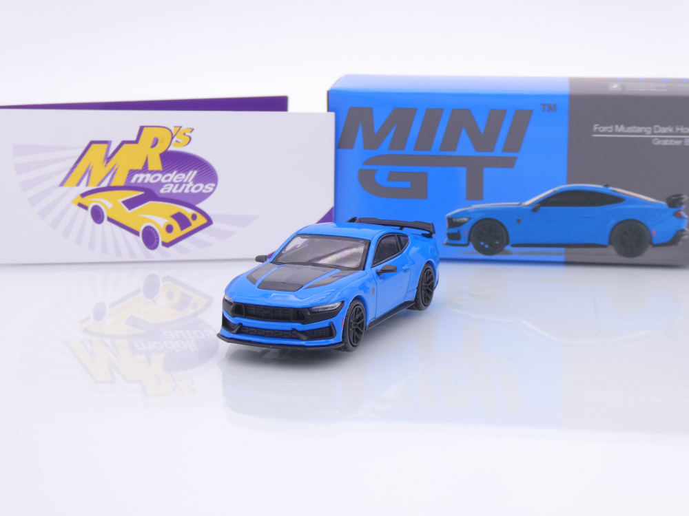 TSM MINI GT MGT01141-L # Ford Mustang Dark Horse Baujahr 2024 LHD " Grabber Blue " 1:64