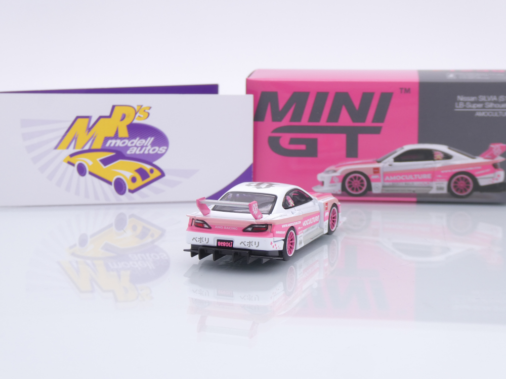 TSM MINI GT MGT01239-R # Nissan Silvia S15 LB Liberty Walk " Amoculture " 1:64