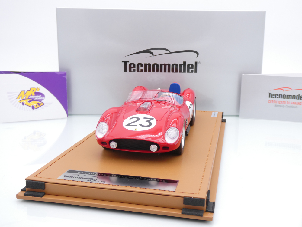 Tecnomodel TM18-362D # Ferrari Dino 196S #23 24h Le Mans 1959 " Giorgio Scarlatti - Giulio Cablanca " 1:18