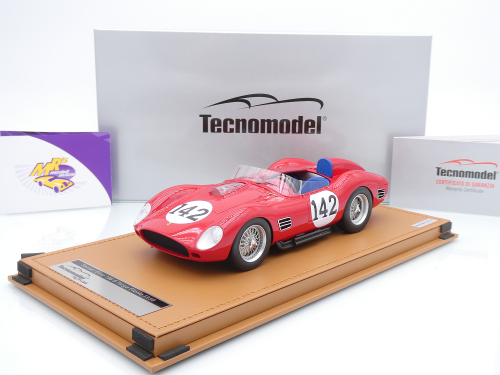 Tecnomodel TM18-362C # Ferrari Dino 196S #142 Targa Florio 1959 " Giorgio Scarlatti - Giulio Cablanca " 1:18