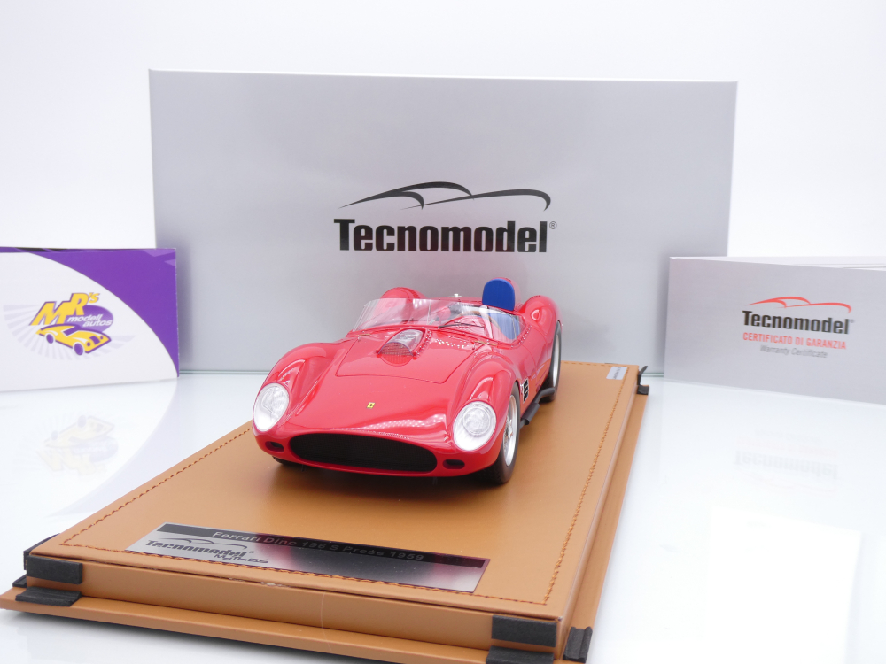 Tecnomodel TM18-362A # Ferrari Dino 196S Press Verison 1959 " Rosso Corsa " 1:18
