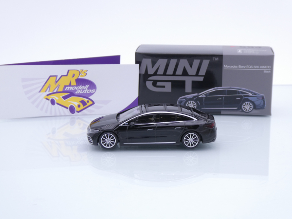 TSM MINI GT MGT00694-L # Mercedes-Benz EQS 580 4MATIC LHD " schwarzmetallic " 1:64