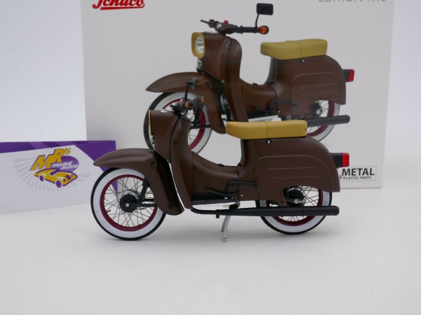 Schuco 06636 # Simson Schwalbe KR51/1 Custom II " mattbraun " 1:10 Lim.Edi. 1000