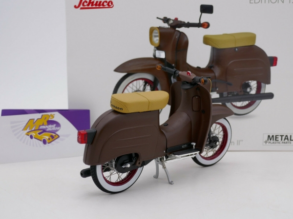 Schuco 06636 # Simson Schwalbe KR51/1 Custom II " mattbraun " 1:10 Lim.Edi. 1000