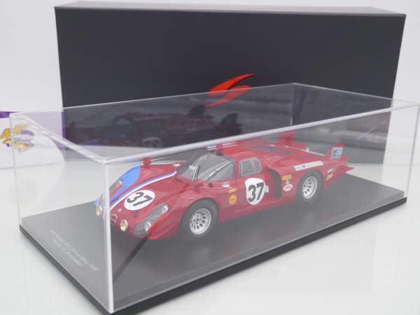 18S513 - Spark 1:18 SPARK Alfa Romeo T33/2 1996Cc V8 Team Vds Racing #65 24H Le Mans 1968 S.Trosch K.Von Wendt Con Vetrina With Showcase Special Box Red 18S513 ( - 24H Le Mans
