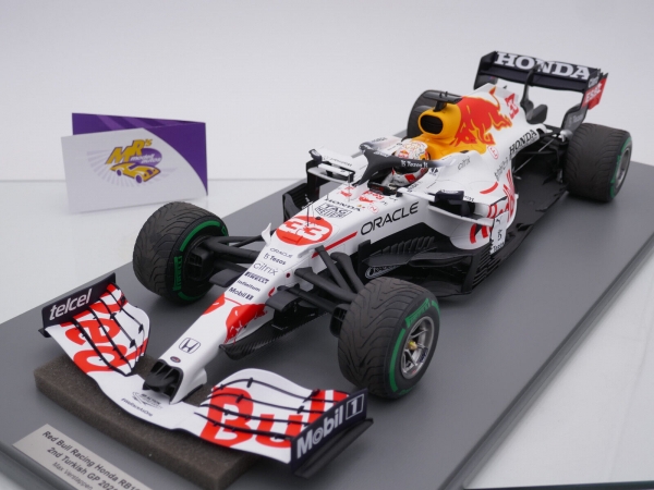 Spark 12S031 # Red Bull Honda RB16B Nr.33 2nd Türkish GP 2021 white special livery " Max Verstappen " 1:12