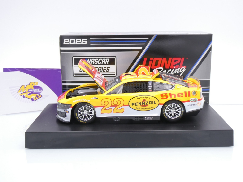 Lionel Racing C222523SHDJL # Ford Mustang NASCAR 2025 " Joey Logano - Shell / Pennzoil Throwback " 1:24