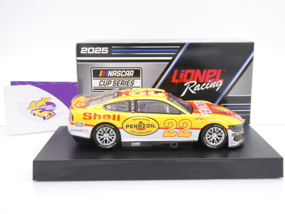Lionel Racing C222523SHDJL # Ford Mustang NASCAR 2025 " Joey Logano - Shell / Pennzoil Throwback " 1:24