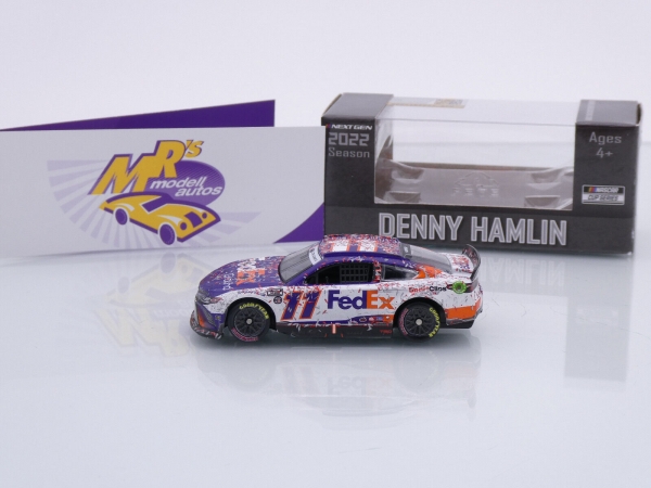 Lionel Racing W112265FEGDHM # Toyota Camry NASCAR 2022 " Denny Hamlin - FedEx Ground Charlotte Coke 600 Race Winner " 1:64