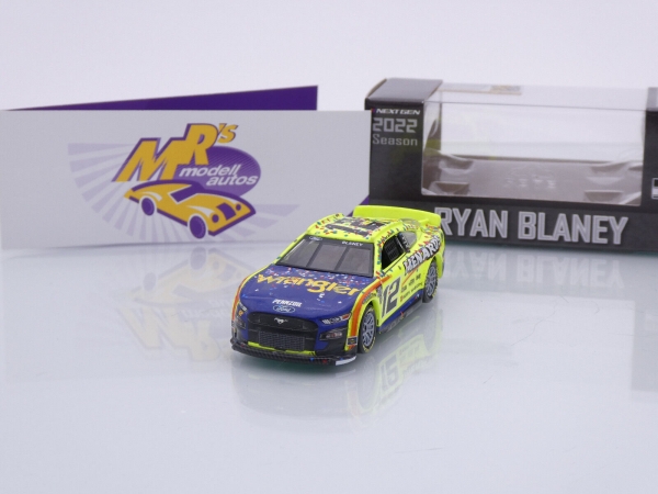 Lionel Racing W122265WRGRBAS # Ford Mustang NASCAR 2022 " Ryan Blaney - Menards / Wrangler All-Star Race Winner " 1:64