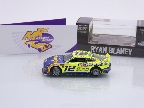 Lionel Racing W122265WRGRBAS # Ford Mustang NASCAR 2022 " Ryan Blaney - Menards / Wrangler All-Star Race Winner " 1:64