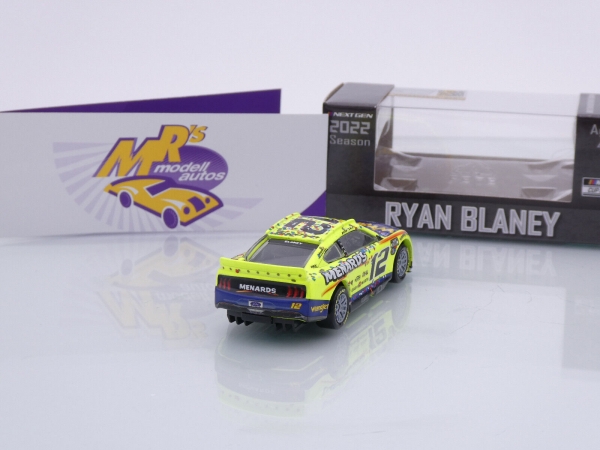 Lionel Racing W122265WRGRBAS # Ford Mustang NASCAR 2022 " Ryan Blaney - Menards / Wrangler All-Star Race Winner " 1:64