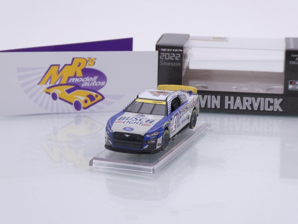 Lionel Racing CX42265BLEKH # Ford Mustang NASCAR 2022 " Kevin Harvick - Busch Light Beer Retro " 1:64
