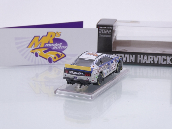 Lionel Racing CX42265BLEKH # Ford Mustang NASCAR 2022 " Kevin Harvick - Busch Light Beer Retro " 1:64
