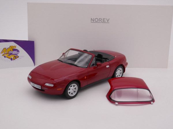 Norev 188020 # Mazda MX-5 Cabriolet Baujahr 1989 in " rot " 1:18