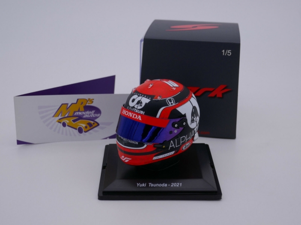 Spark 5HF057 # Fahrerhelm Formel 1 Alpha Tauri " Yuki Tsunoda " 2021 1:5