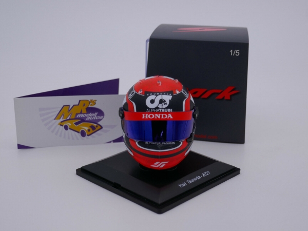Spark 5HF057 # Fahrerhelm Formel 1 Alpha Tauri " Yuki Tsunoda " 2021 1:5