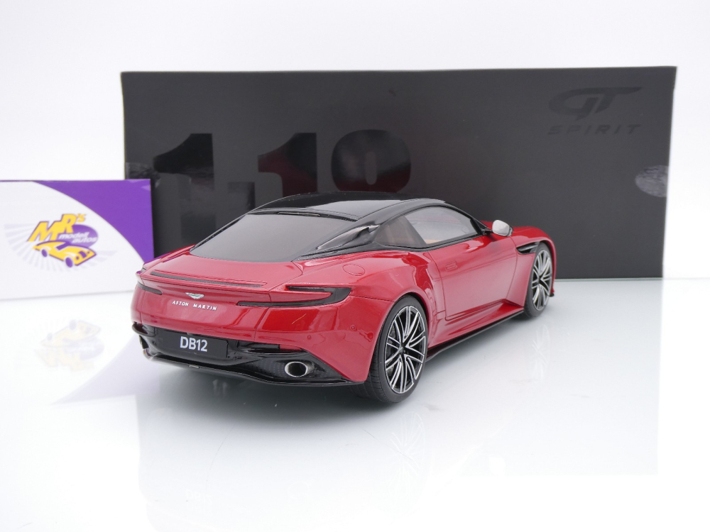 GT Spirit GT936 # Aston Martin DB12 Coupe Baujahr 2023 " rotmetallic " 1:18