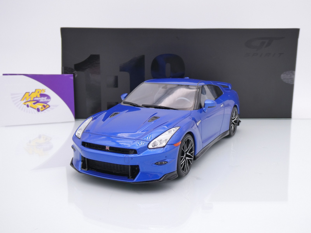 GT Spirit GT521 # Nissan Skyline GT-R (R35) T-Spec Baujahr 2024 " blaumetallic " 1:18