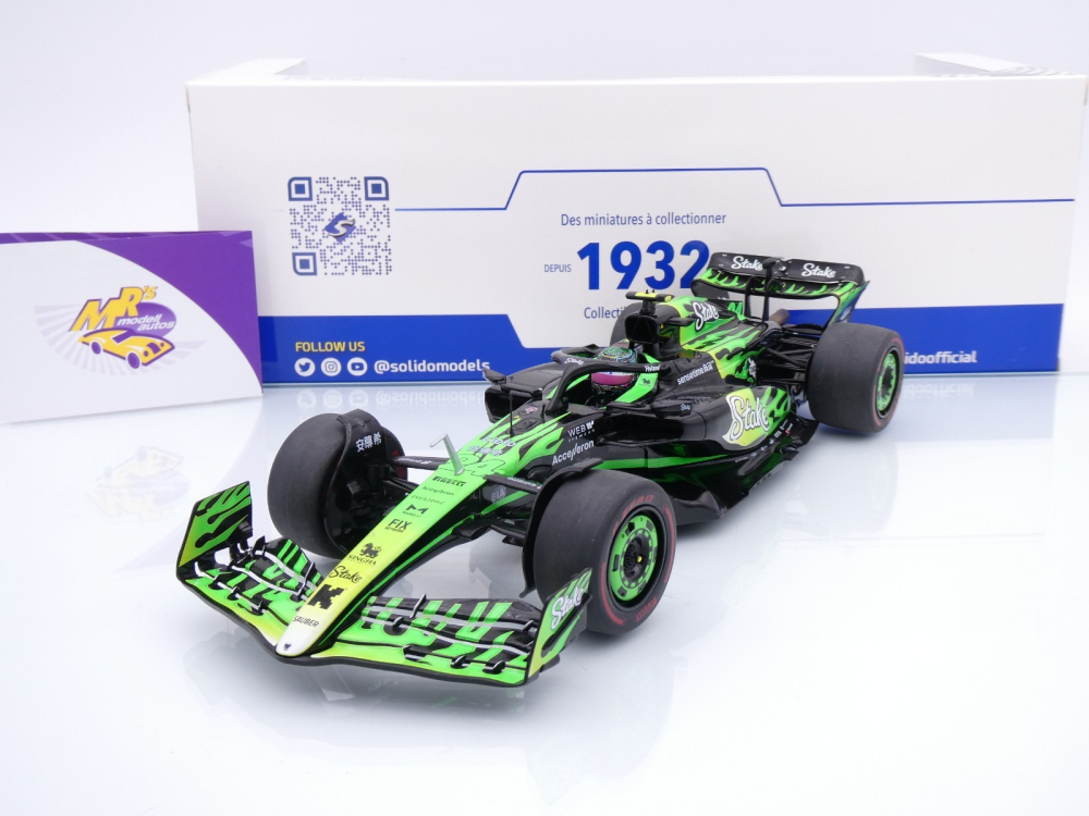 Solido S1814103 # Alfa Romeo C44 F1 #24 Las Vegas GP 2024 " Guanyu Zhou " 1:18