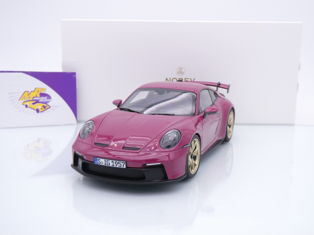 Norev 187381 # Porsche 911 (992) GT3 Baujahr 2021 " Sternrubin Neo " 1:18