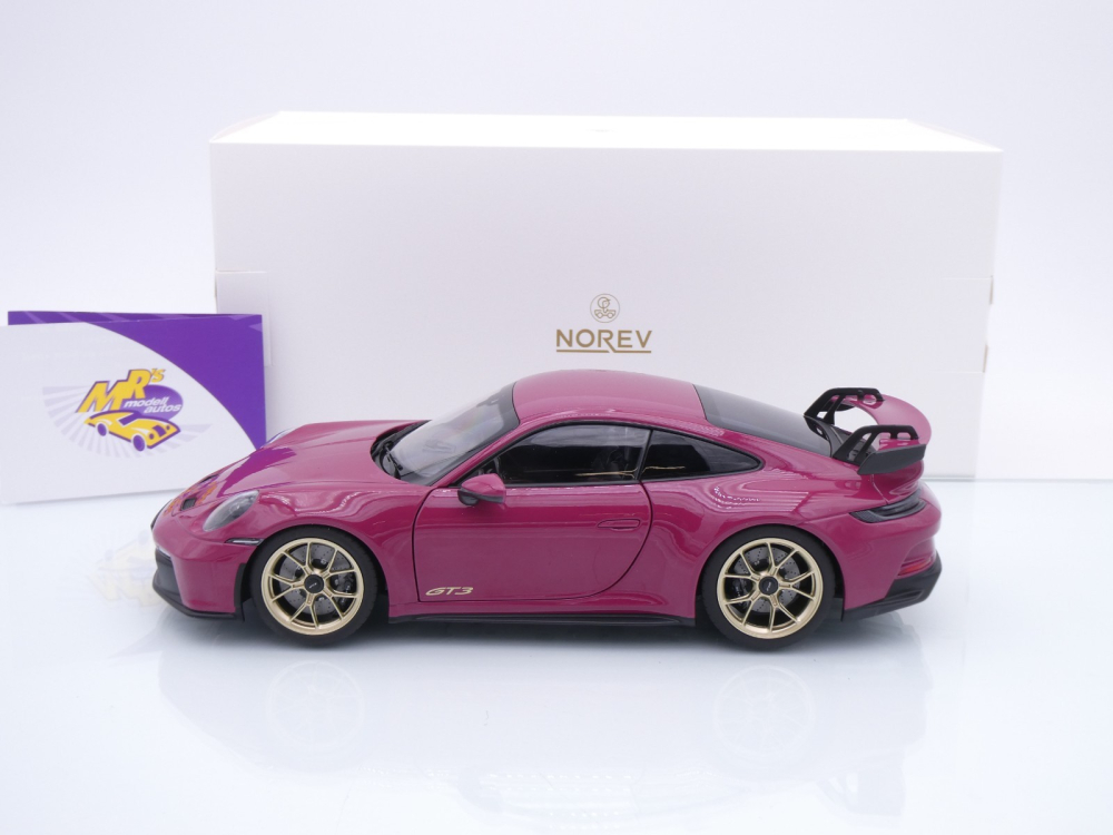 Norev 187381 # Porsche 911 (992) GT3 Baujahr 2021 " Sternrubin Neo " 1:18