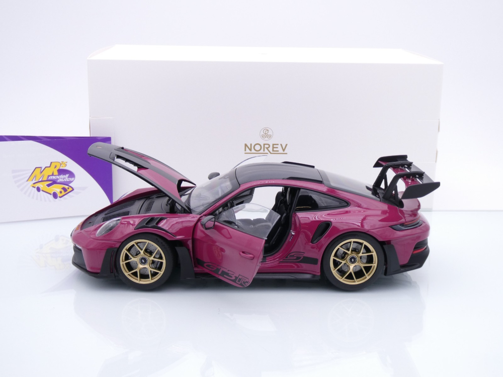 Norev 187370 # Porsche 911 GT3 RS Weissach Package Baujahr 2022 " sternrubin-carbon " 1:18