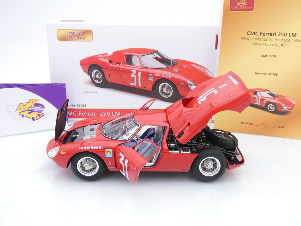 Mrs Modellautos - CMC M-268 # Ferrari 250 LM #31 Gewinner Monza