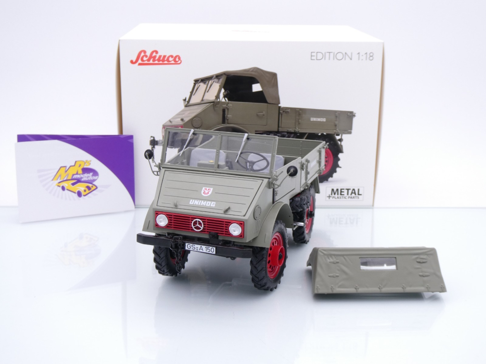 Schuco 00615 # Mercedes-Benz Unimog 401 Baujahr 1953 " graugrün " 1:18