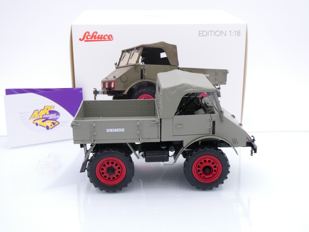 Schuco 00615 # Mercedes-Benz Unimog 401 Baujahr 1953 " graugrün " 1:18