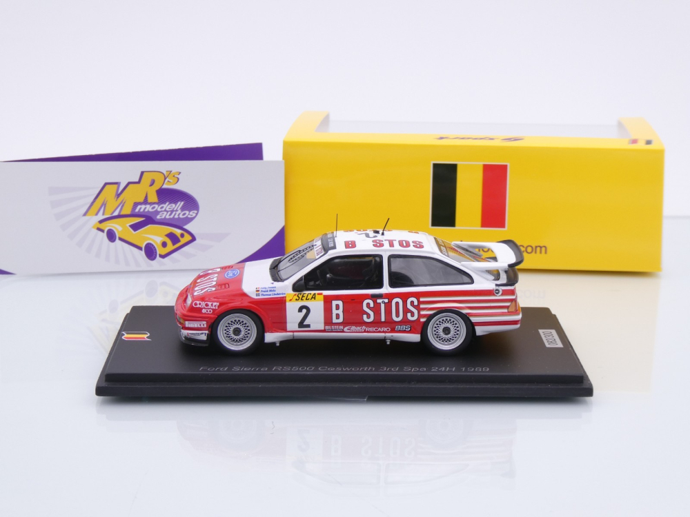 Spark SB241 # Ford Sierra RS500 Cosworth #2 24h Spa 1989 " Bastos / Biela " 1:43