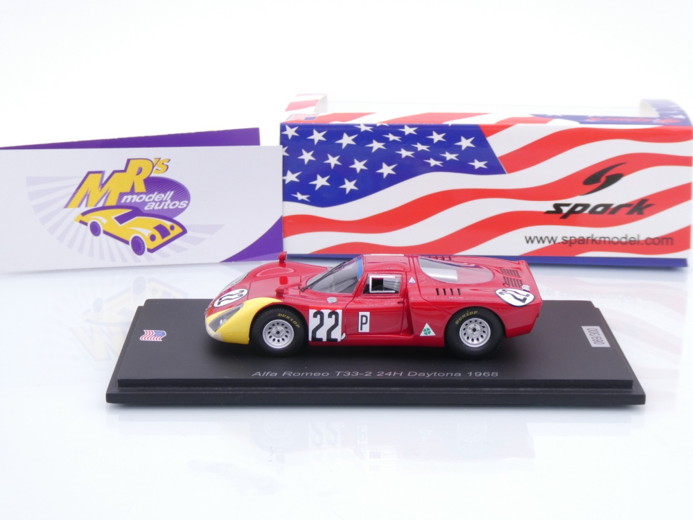 Spark US377 # Alfa Romeo T33-2 #22 24h Daytona 1968 " Casoni - Biscaldi " 1:43