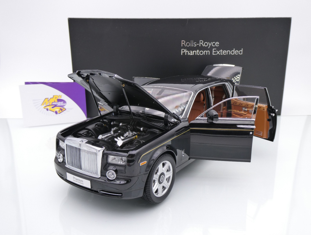 Kyosho 08841DBK2 # Rolls-Royce Phantom EWB Limousine Baujahr 2012 " schwarz (Diamond Black) " 1:18