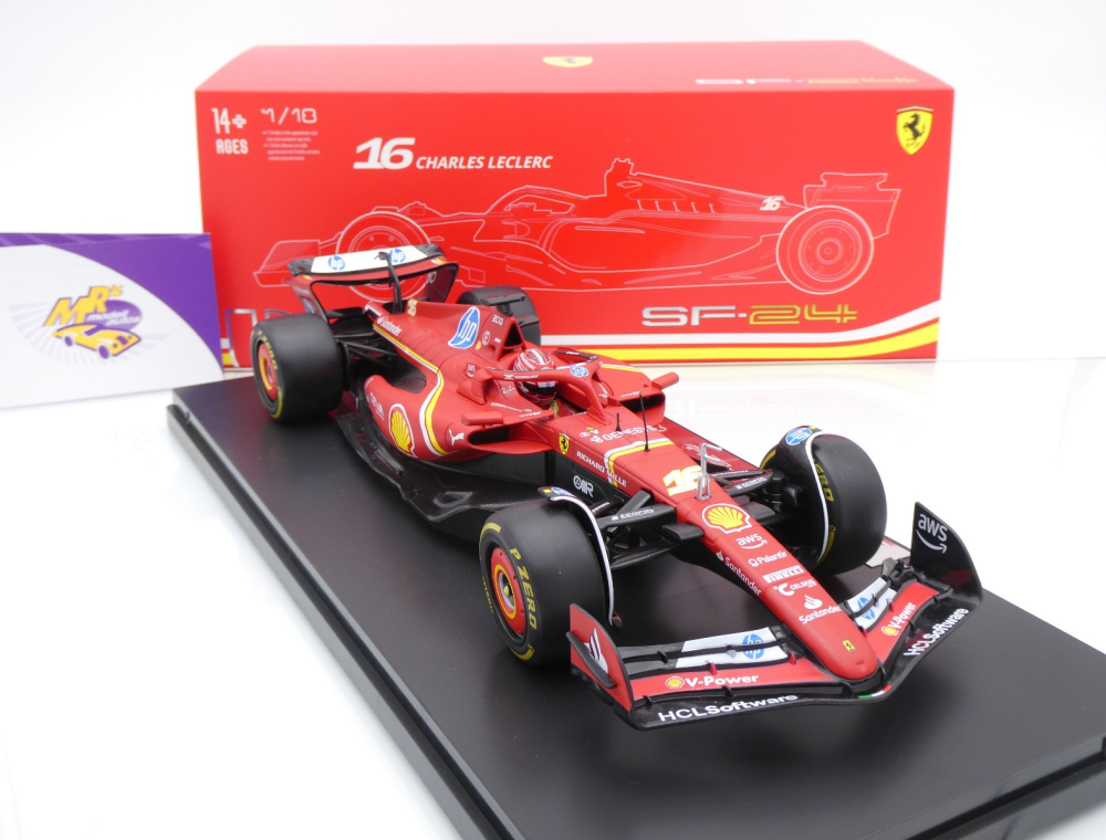 Bburago 18-16821 # Ferrari SF-24 F1 #16 Imola GP 2024 " Charles Leclerc" 1:18