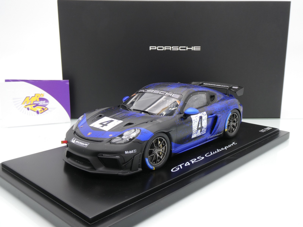 Spark WAP0214150PCAY # Porsche 718 Cayman GT4 RS Clubsport " schwarz-blau " 1:18