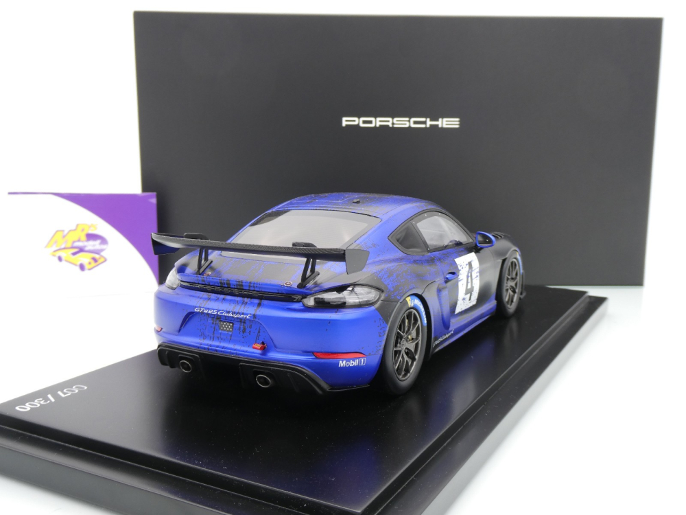 Spark WAP0214150PCAY # Porsche 718 Cayman GT4 RS Clubsport " schwarz-blau " 1:18