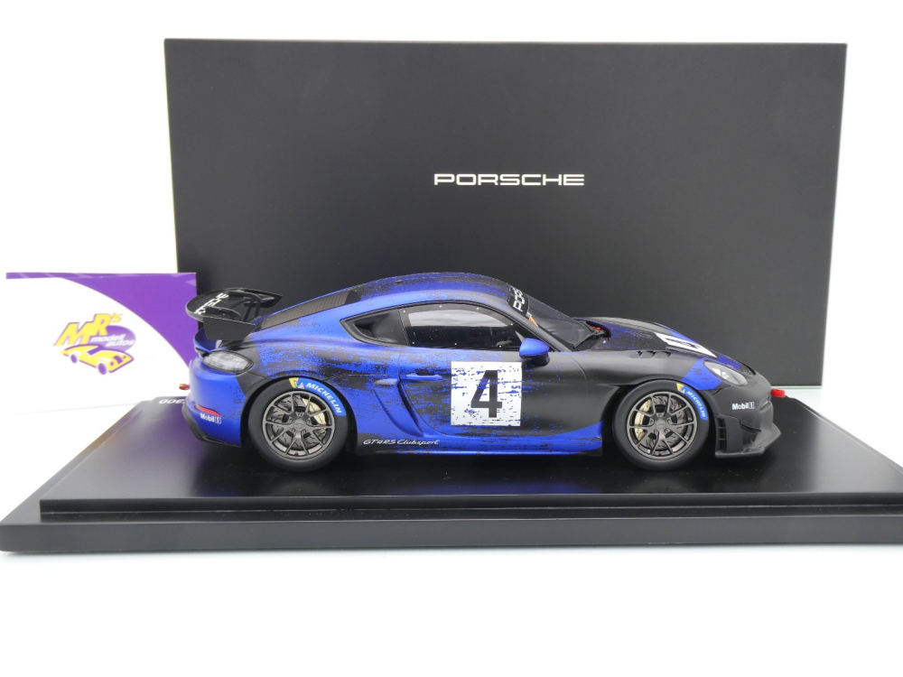 Spark WAP0214150PCAY # Porsche 718 Cayman GT4 RS Clubsport " schwarz-blau " 1:18