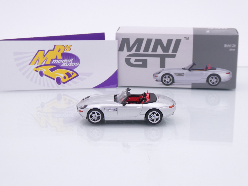 TSM MINI GT MGT00998-L # BMW Z8 Roadster 2003 LHD " Titanium Silver " 1:64