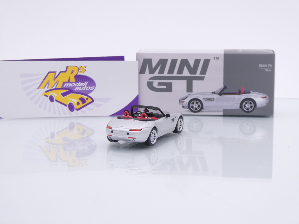 TSM MINI GT MGT00998-L # BMW Z8 Roadster 2003 LHD " Titanium Silver " 1:64