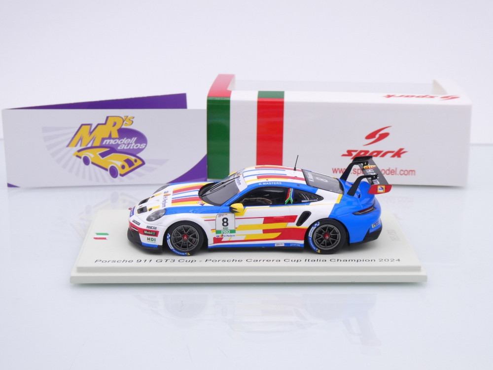 Spark SI028 # Porsche 911 GT3 Carrera Cup Italia Champion 2024 " K. Masters " 1:43