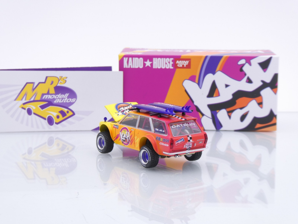 TSM MINI GT KHMG210 # Datsun 510 Wagon 4x4 " Kaido House Kaido Islands V1 " 1:64