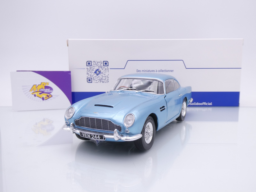 Solido S1807104 # Aston Martin DB5 Coupe Baujahr 1964 " hellblaumetallic " 1:18