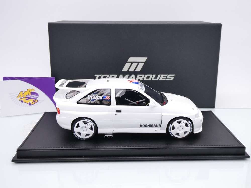 Top Marques TOP147A # Ford Escort RS Cosworth weiß #43 " Ken Block Hoonigan " 1:18