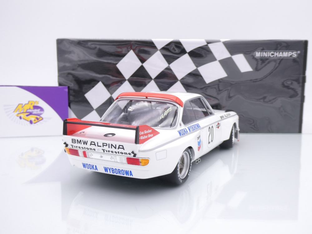 Minichamps 155732620 # BMW Alpina 3.0 CSL #20 24h Spa 1973 " Brun Kocher " 1:18