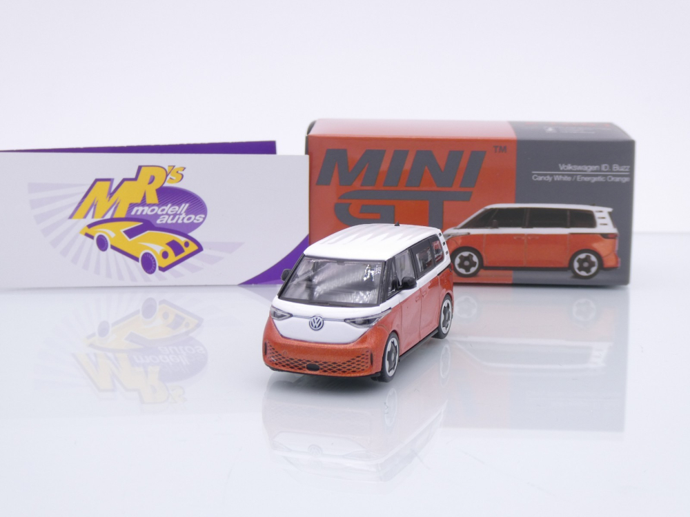 TSM MINI GT MGT01061-L # Volkswagen VW ID. Buzz " Candy White / Orange " 1:64