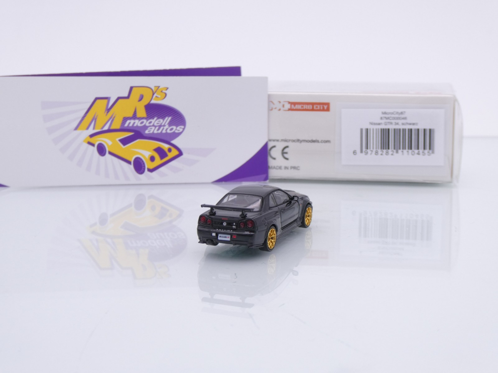 Micro City / Herpa 87MC000046 # Nissan Skyline R34 Baujahr 1999 " schwarz " 1:87